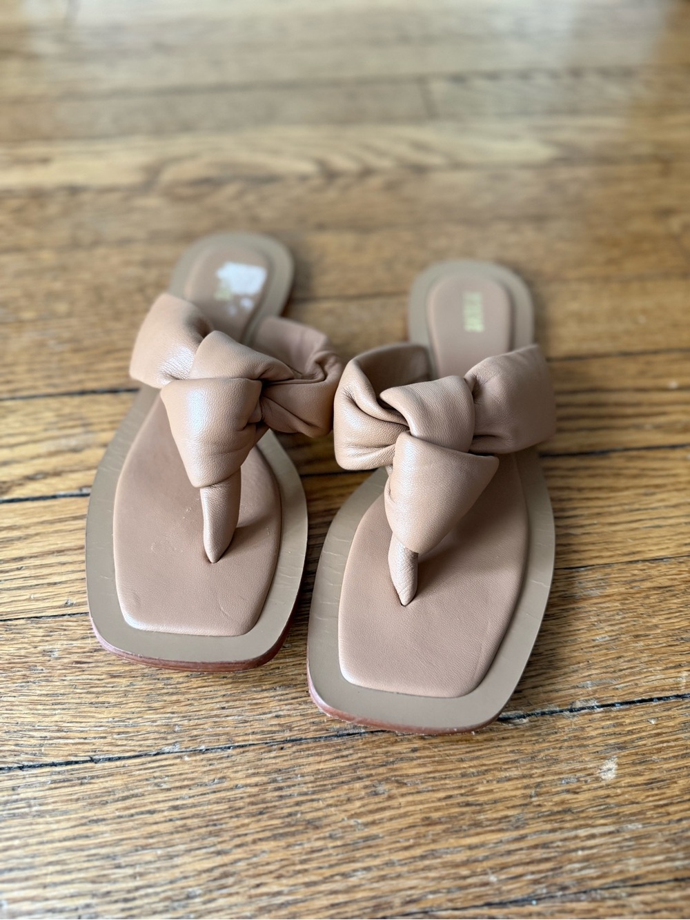 Anthropologie Maeve Puffy Knotted Sandals - Size 8